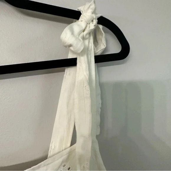 NWT Madewell Rosalie Tie Strap Eyelet Smocked Top in Ivory Sz 3X - Picture 12 of 14